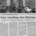 WZ 24.10.2015 Keine Ansiedlung ohne Belastung